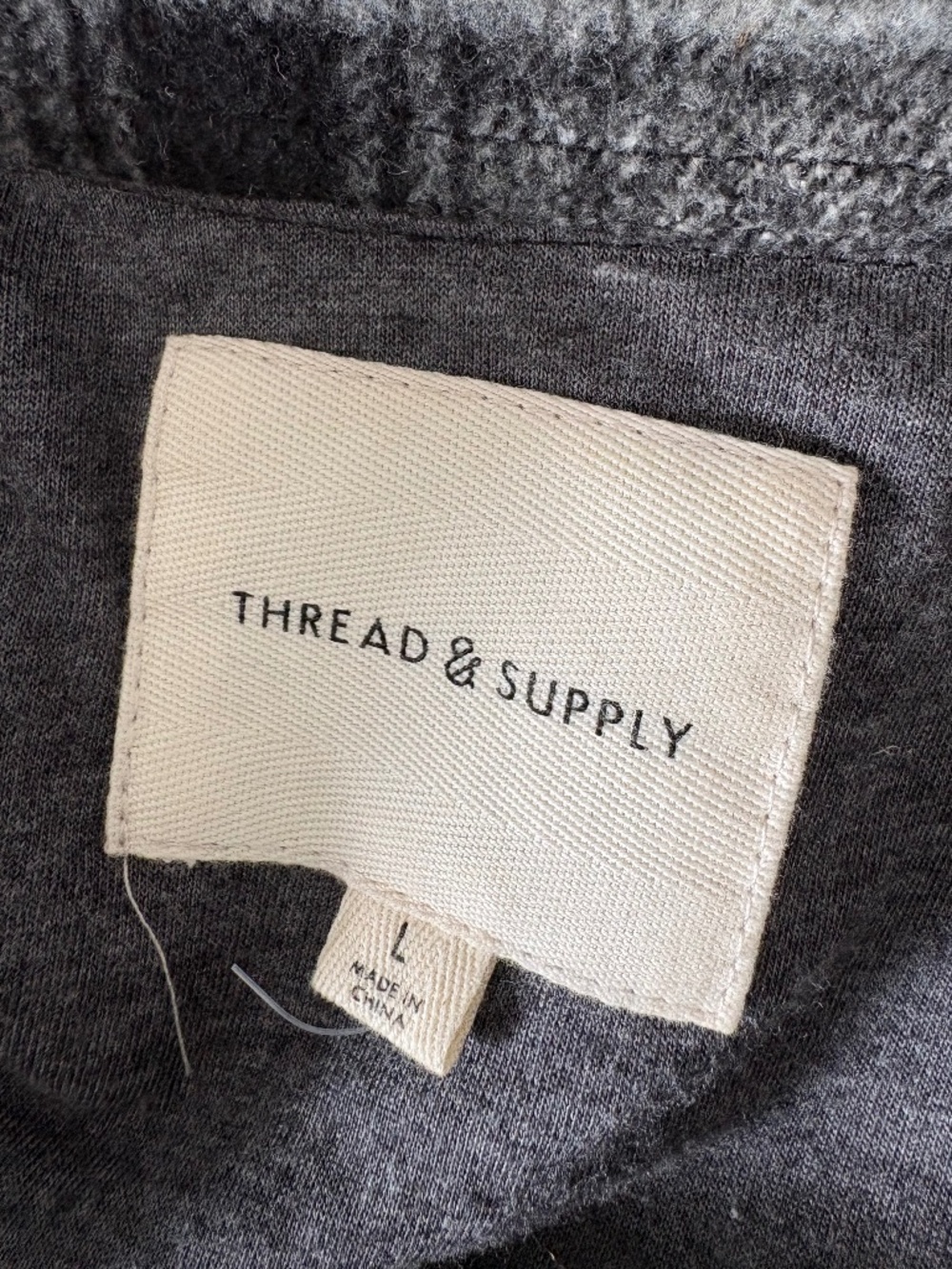 Thread & Supply Soft Gray lined Plaid Flannel - Picture 5 of 11